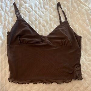 Brown Crop Top